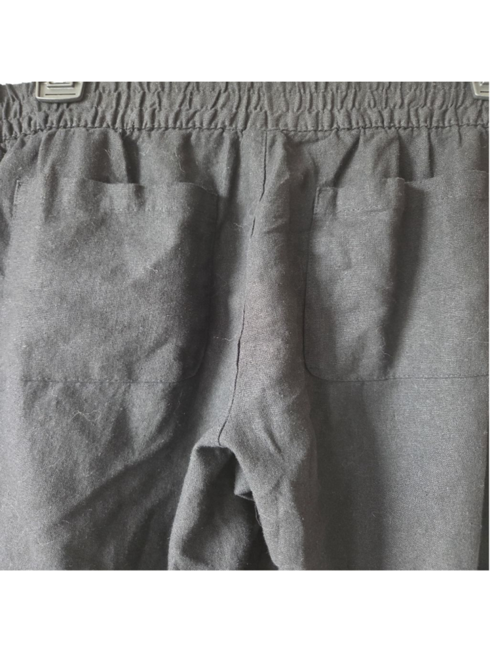 Women's Old Navy Wide Leg Linen Blend Pants in Black, Size S - Picture 7 of 13